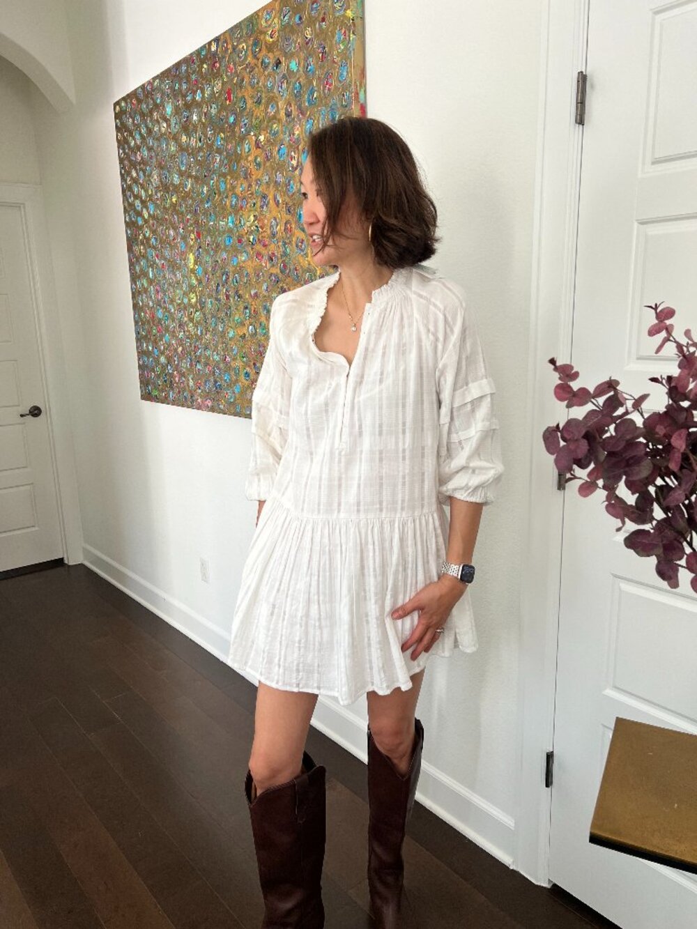 A Piece Apart Laguna Mini Dress Cream